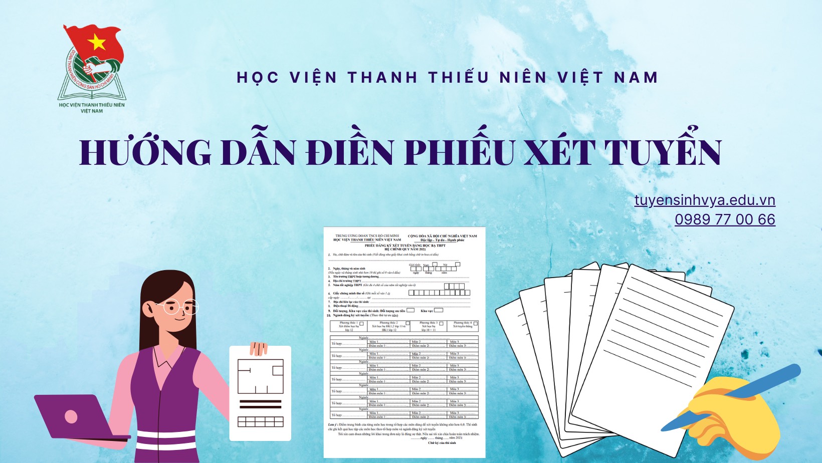 Hướng dẫn thí sinh điền phiếu đăng ký xét tuyển học bạ THPT năm 2022